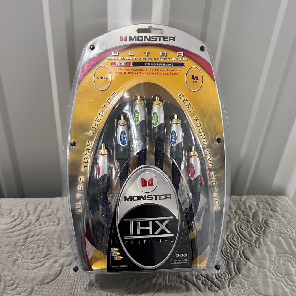 Monster Ultra 800 Component Video Interconnect Cable THX Certified 4ft 1.2m NEW